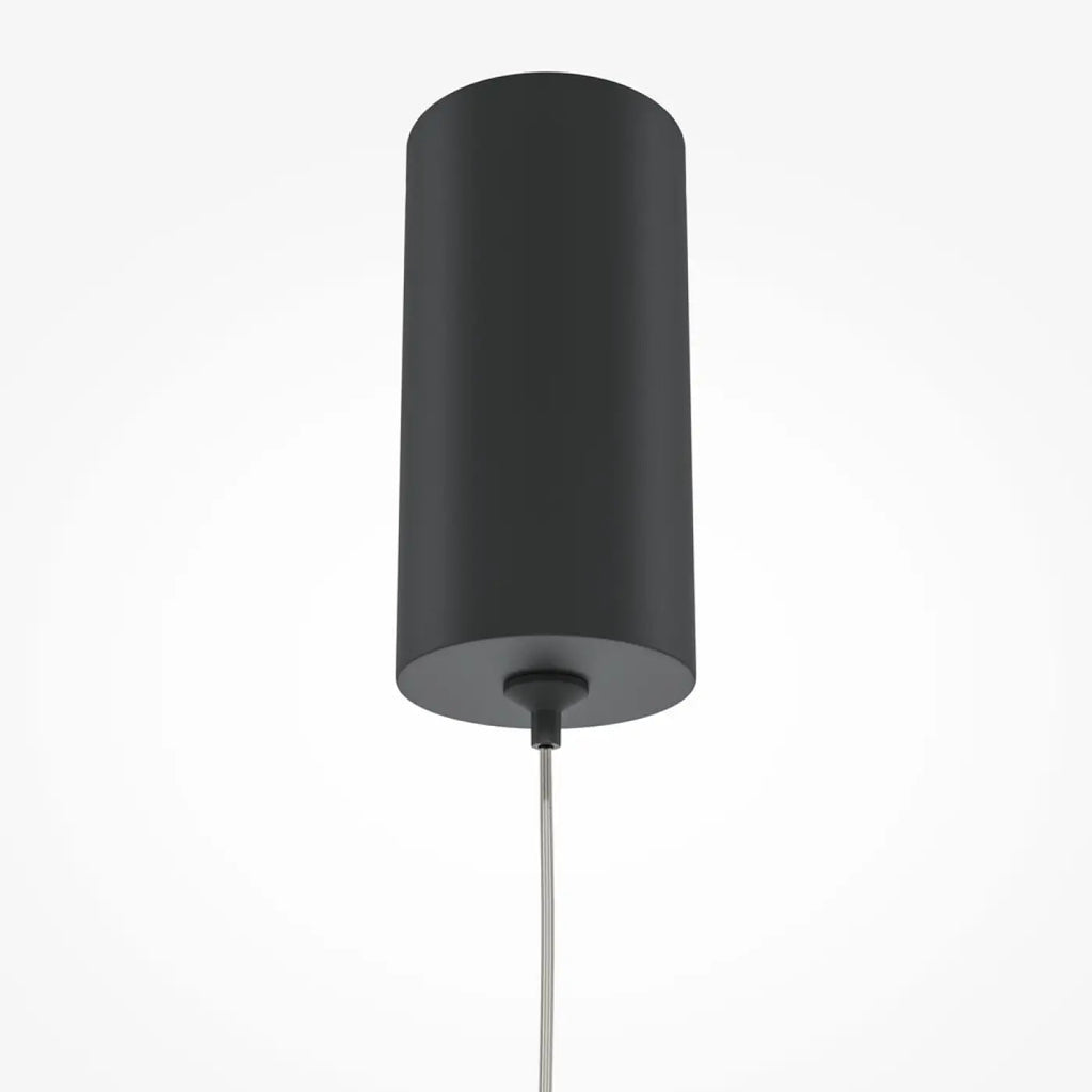 Suspension LED tube en aluminium coupé en biais, noir ou blanc, noir