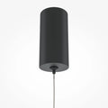 Suspension LED tube en aluminium coupé en biais, noir ou blanc, noir