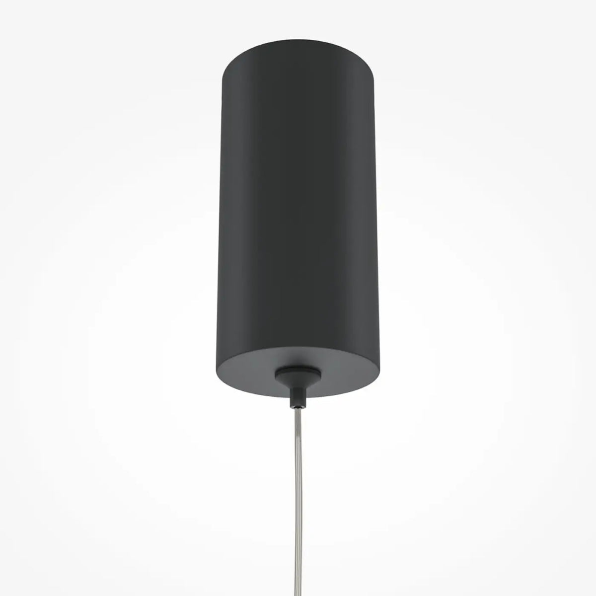 Suspension LED tube en aluminium coupé en biais, noir ou blanc, noir