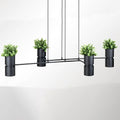 Suspension 4 spots GU10 avec emplacements pour plantes en pot
