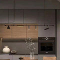 Suspension rail noire à spots orientables pour cuisine