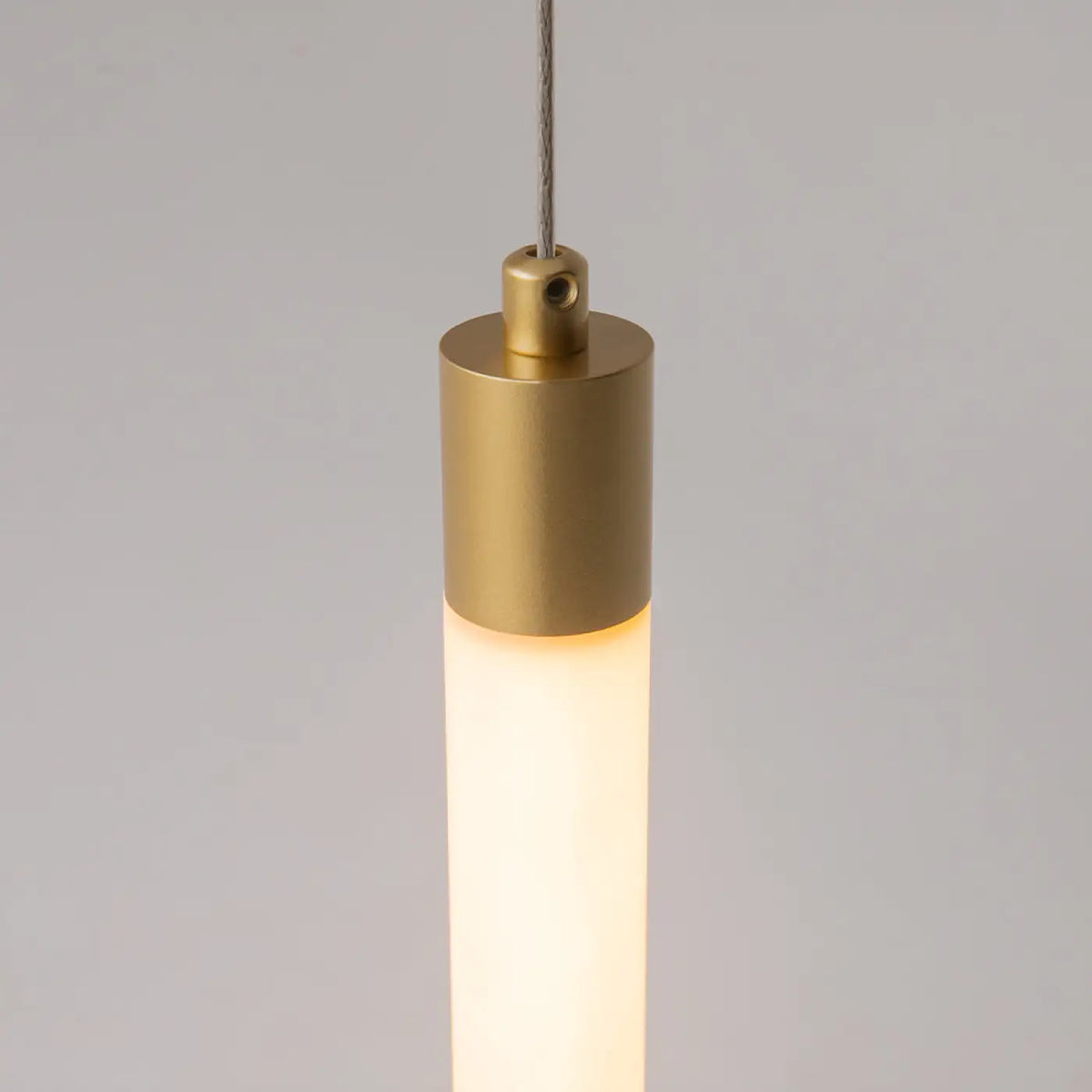Suspension LED tube lumineux en acier, 45 ou 90 cm, blanc chaud