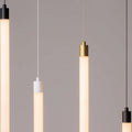 Suspension LED tube lumineux en acier, 45 ou 90 cm, blanc chaud
