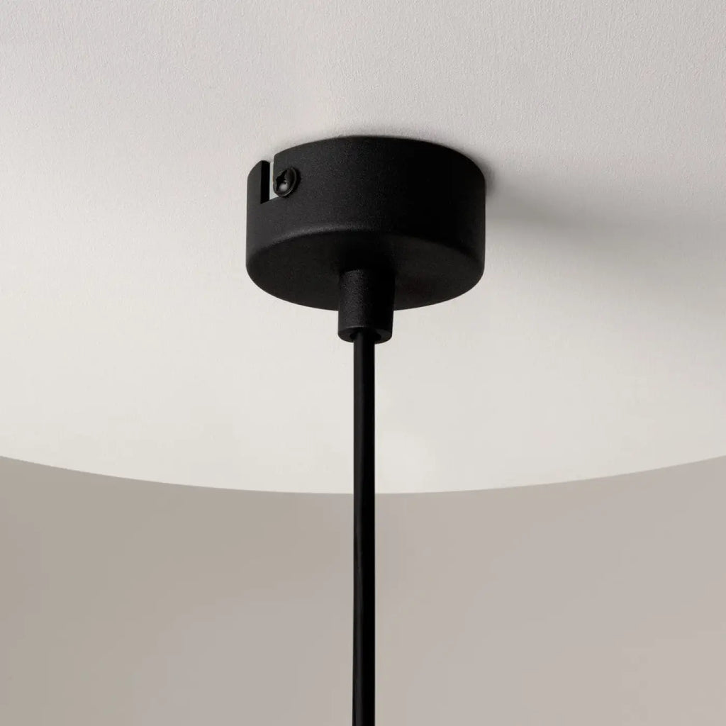 Suspension cylindre de verre vertical de 60 cm, noir ou doré