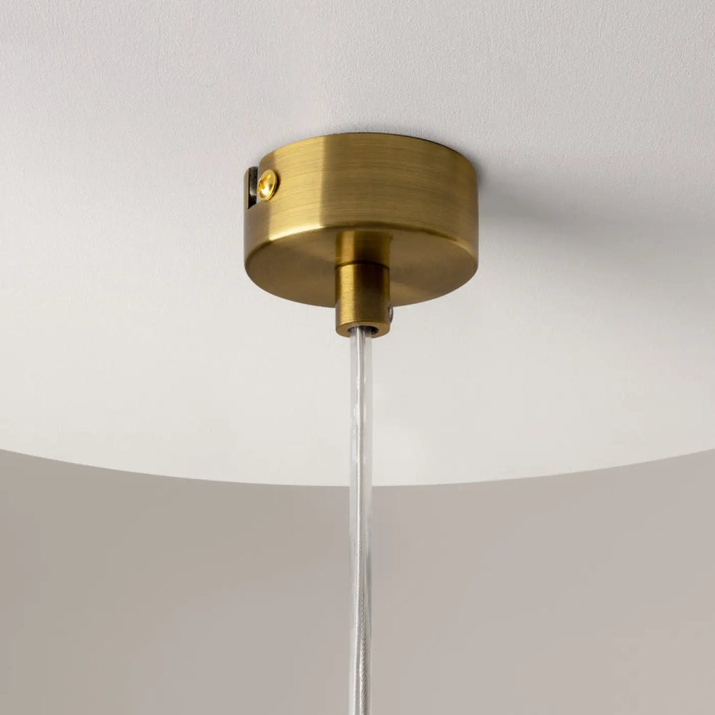 Suspension cylindre de verre vertical de 60 cm, noir ou doré