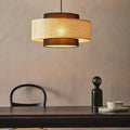 Suspension en rotin forme tambour, tailles S, M et L