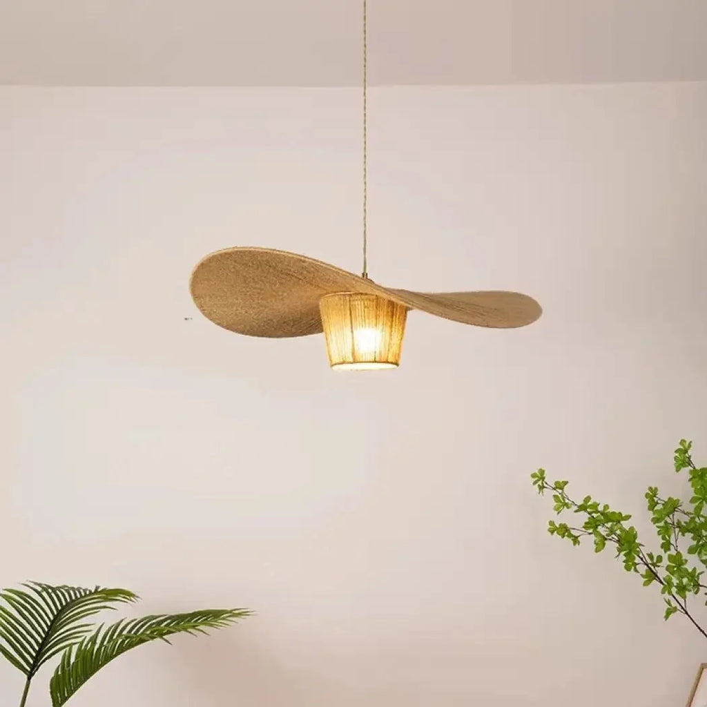 Suspension en rotin en forme d'aile, style bohème, tailles S et M
