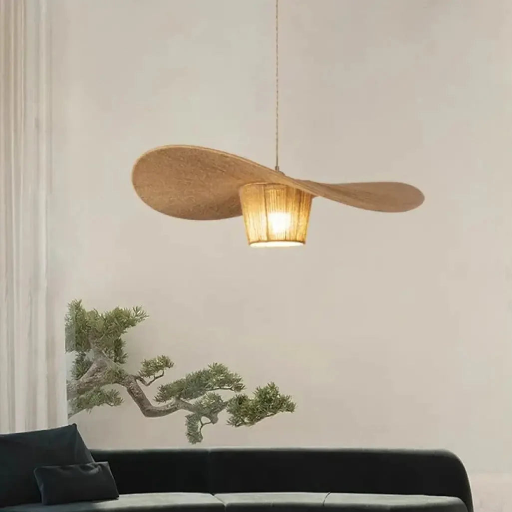 Suspension en rotin en forme d'aile, style bohème, tailles S et M