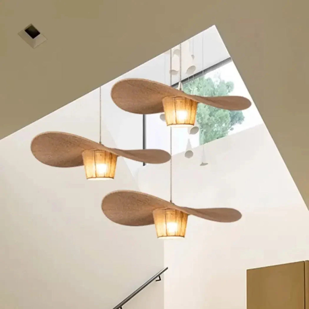 Suspension en rotin en forme d'aile, style bohème, tailles S et M
