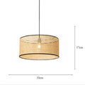 Suspension en rotin naturel cylindrique, tailles S, M et L