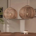 Suspension sphère en rotin naturel, style bohème, tailles S et M