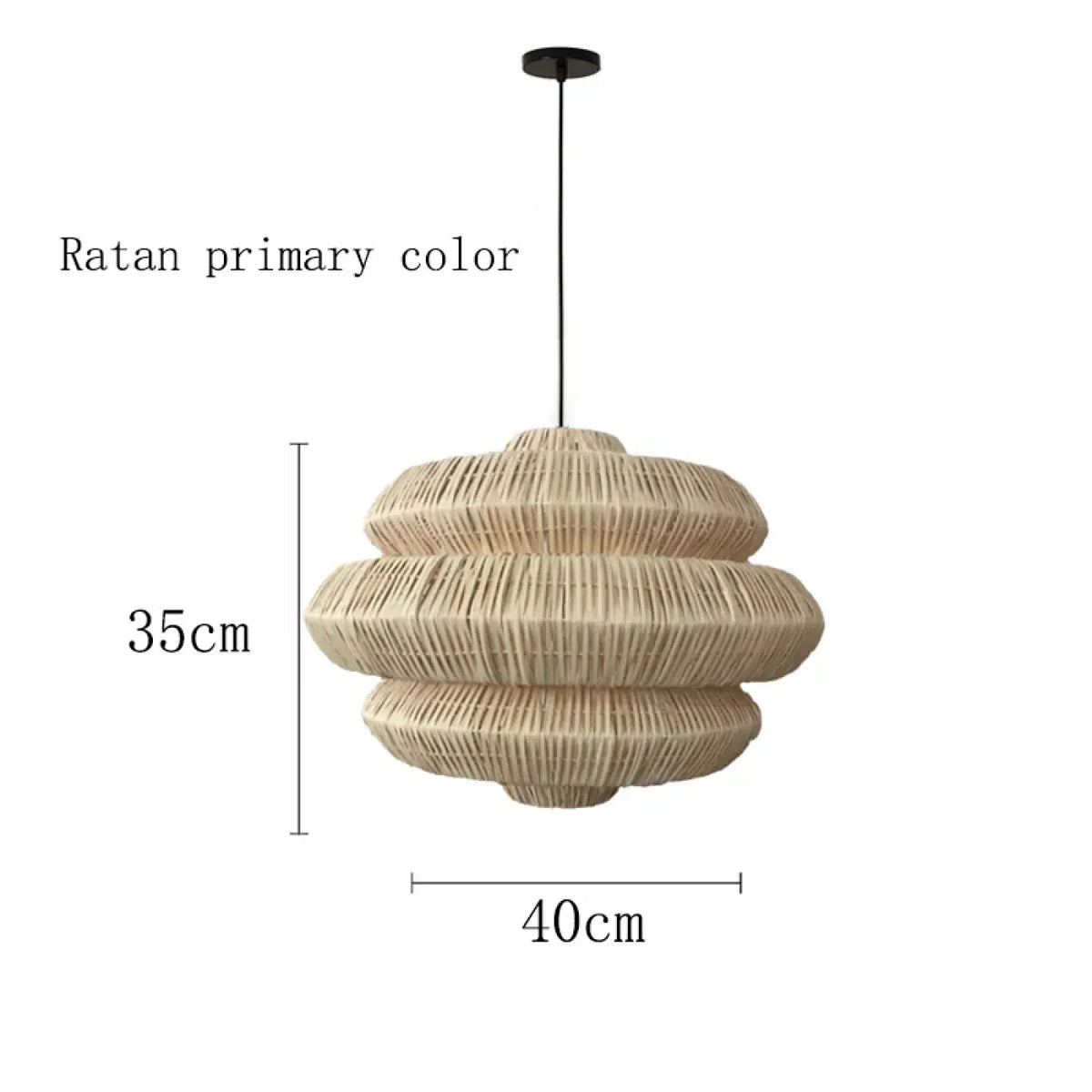 Suspension en rotin bohème, beige ou marron, tailles S à L
