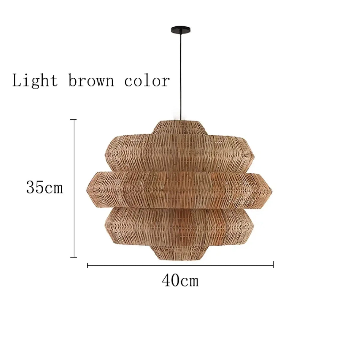 Suspension en rotin bohème, beige ou marron, tailles S à L