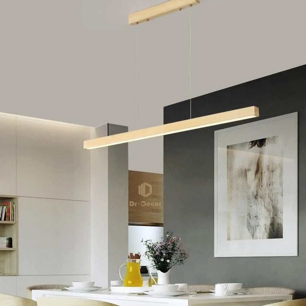 Suspension bois pour salle à manger, tailles S, M et L