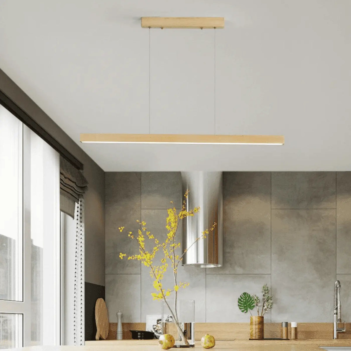 Suspension bois pour salle à manger, tailles S, M et L