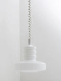 Suspension scandinave en verre blanc à câble torsadé, 4 coloris, blanc