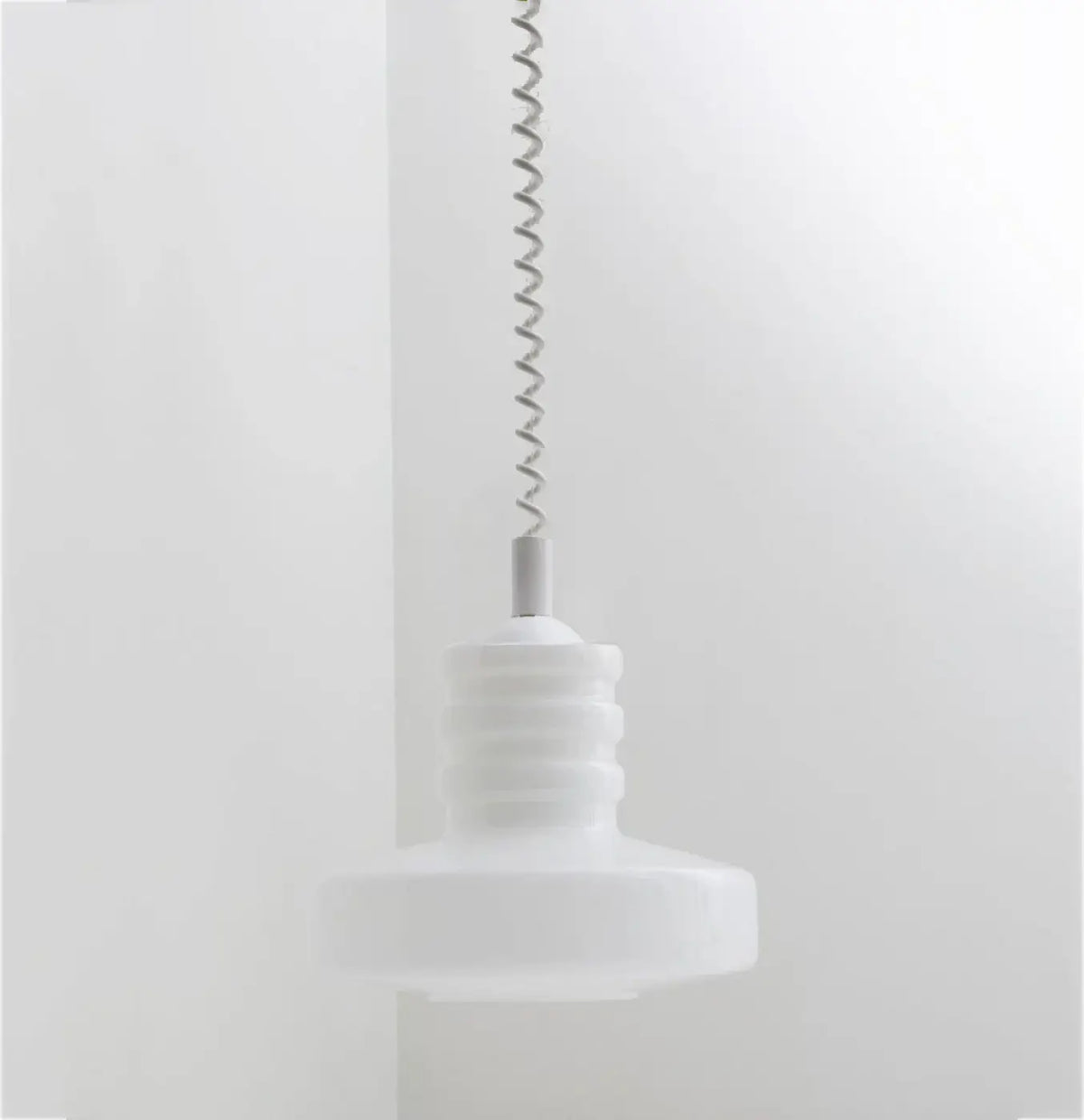 Suspension scandinave en verre blanc à câble torsadé, 4 coloris