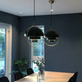 Suspension sphère en métal, style industriel, 4 coloris, noir