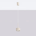 Petite suspension à spot cannelé en aluminium, 10 cm, 16 coloris, beige