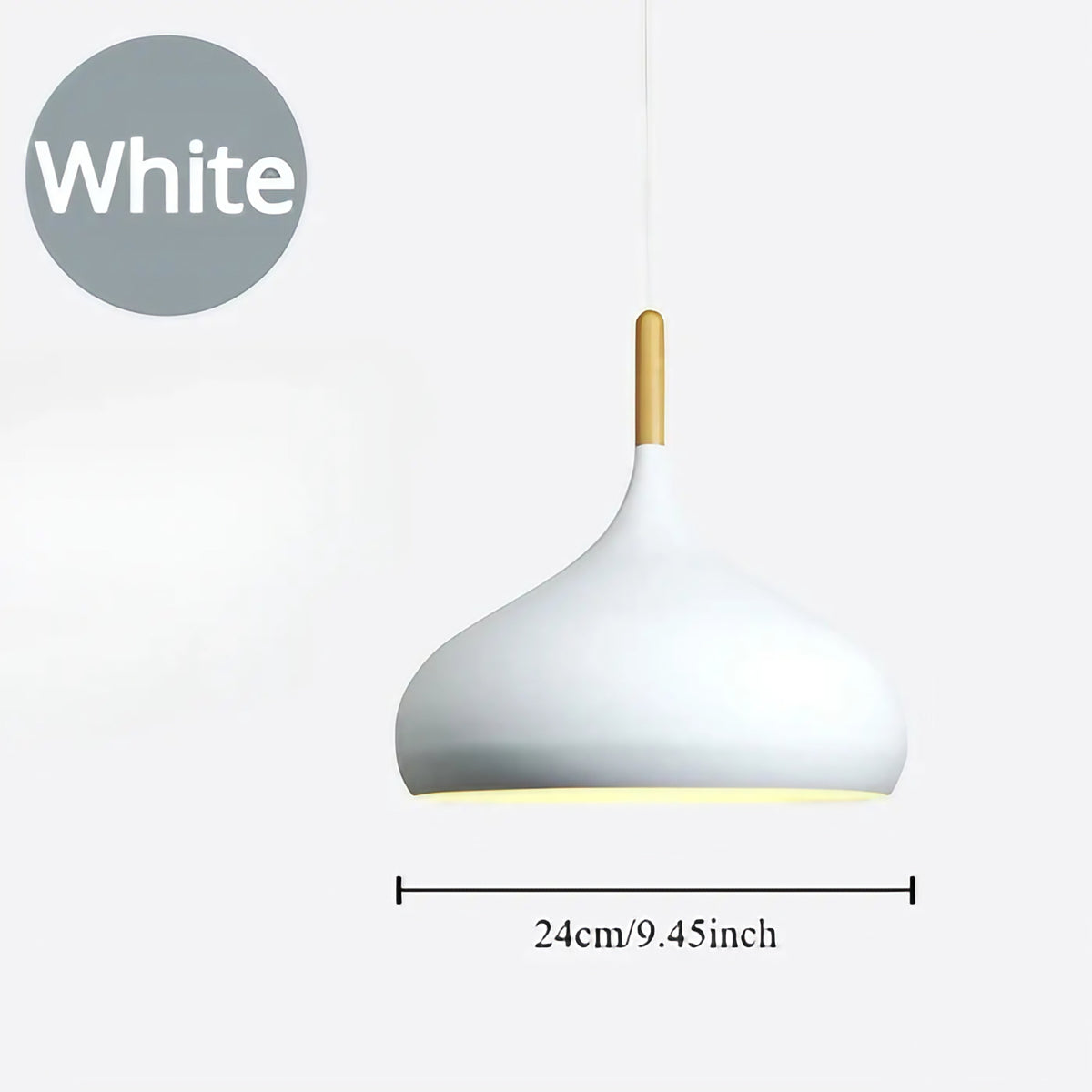 Suspension dôme scandinave, sept coloris, trois lumières, blanc