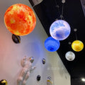 Suspension planète et nuages, cinq modèles, de Mars à Jupiter