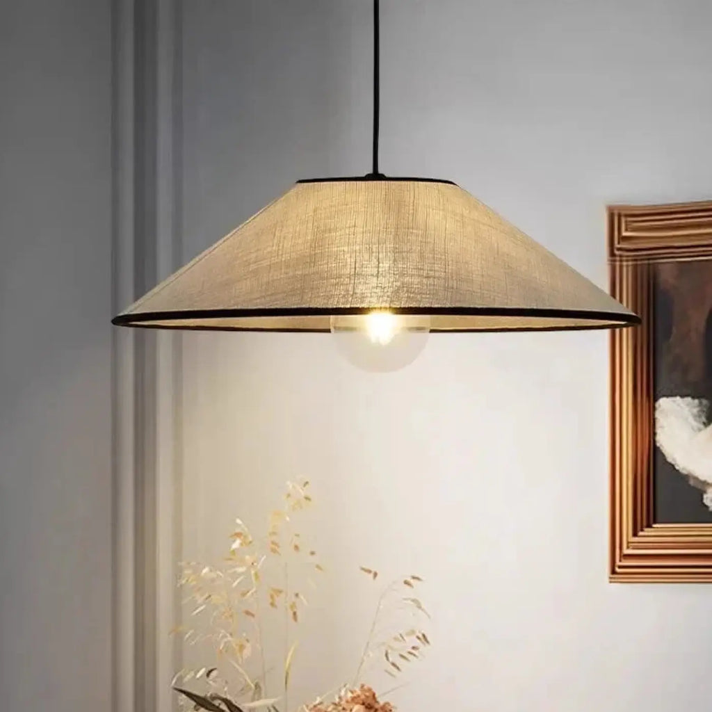 Suspension en lin beige à lumière tamisée, tailles S à L