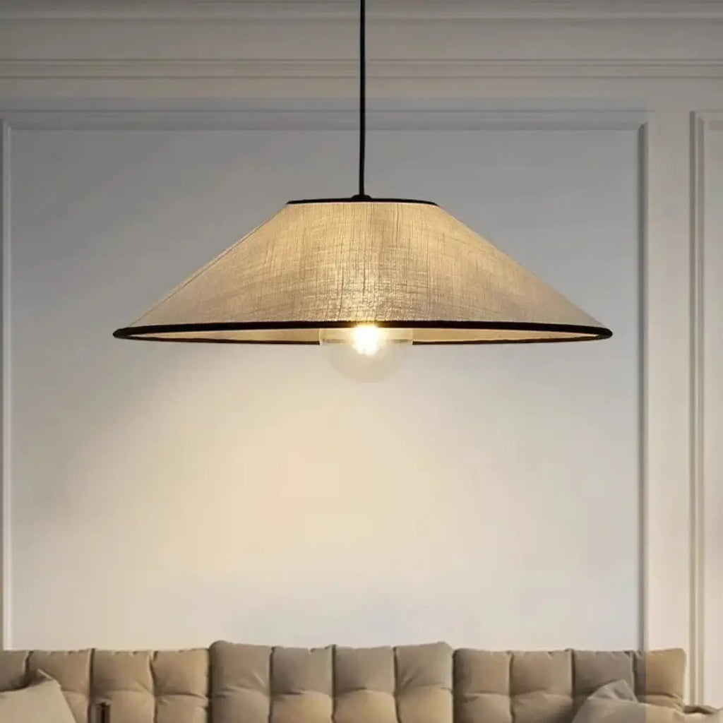 Suspension en lin beige à lumière tamisée, tailles S à L