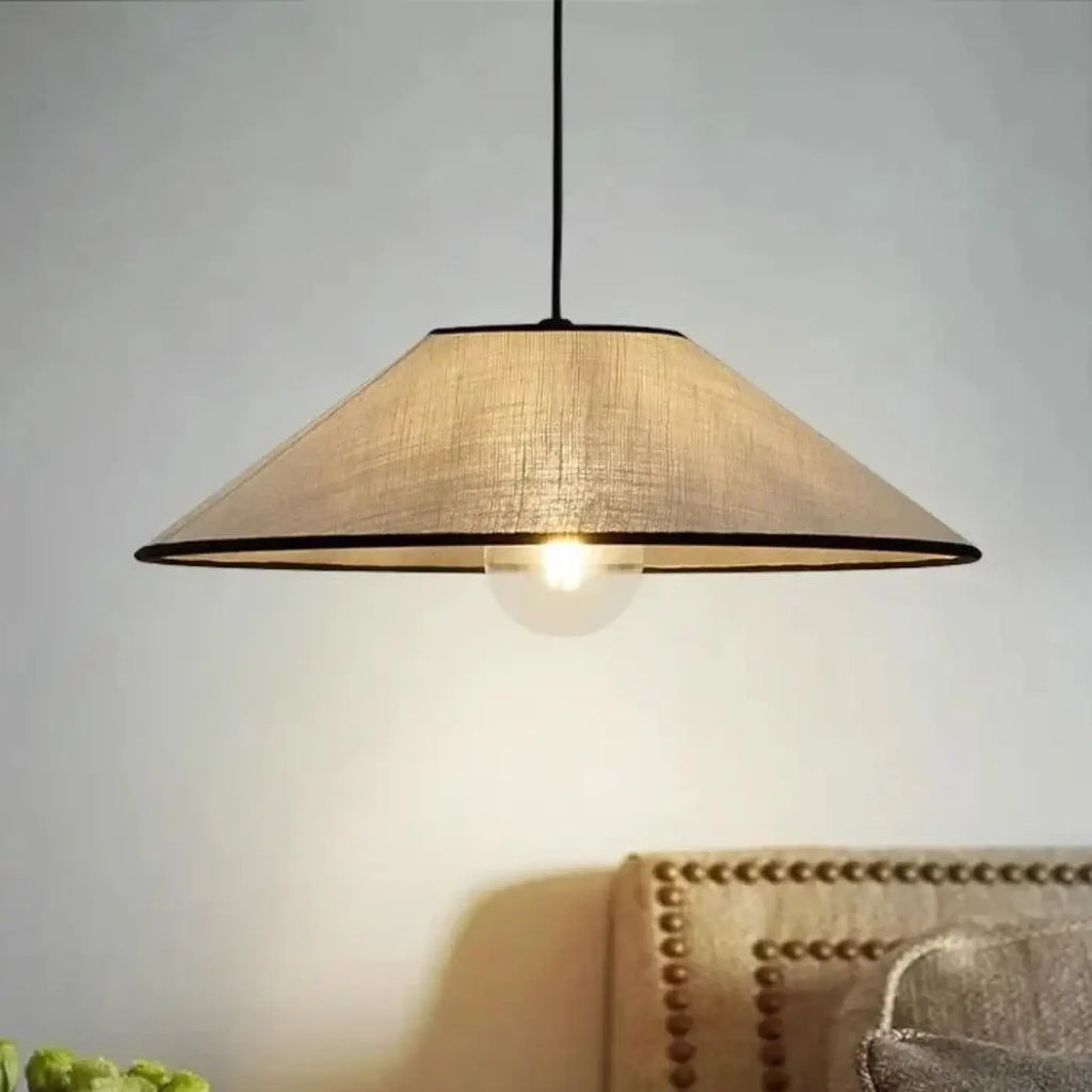 Suspension en lin beige à lumière tamisée, tailles S à L