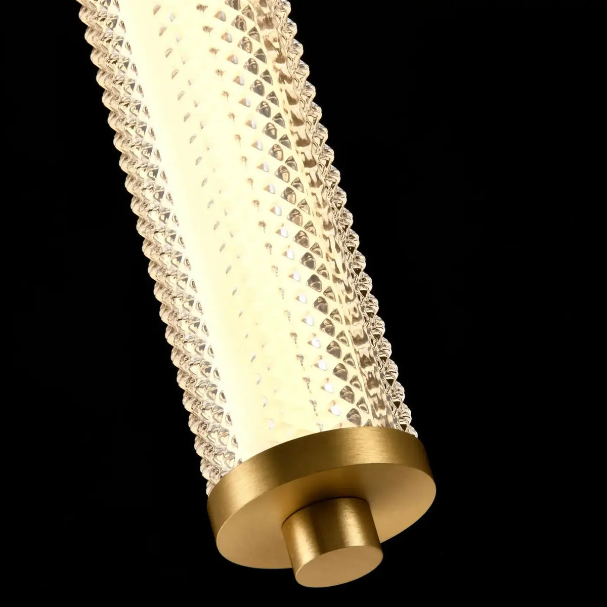 Suspension LED verticale à finition dorée, cinq teintes