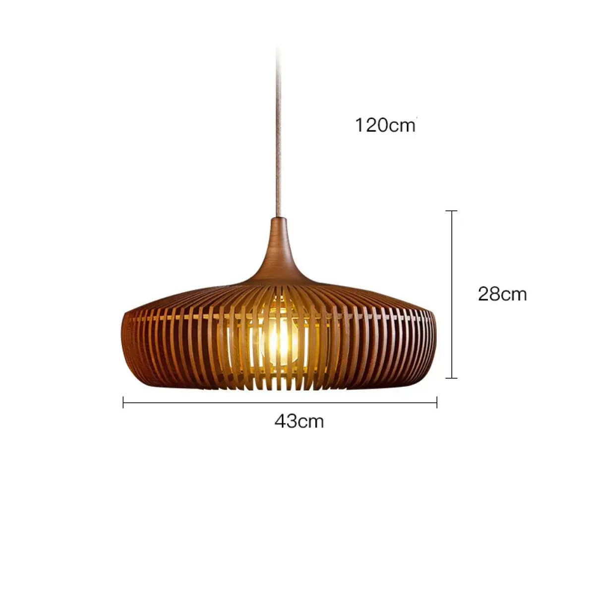 Suspension en bois tissé, marron ou beige, tailles S et M, marron