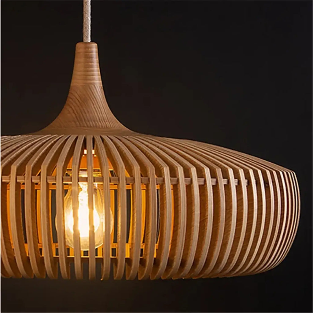 Suspension en bois tissé, marron ou beige, tailles S et M