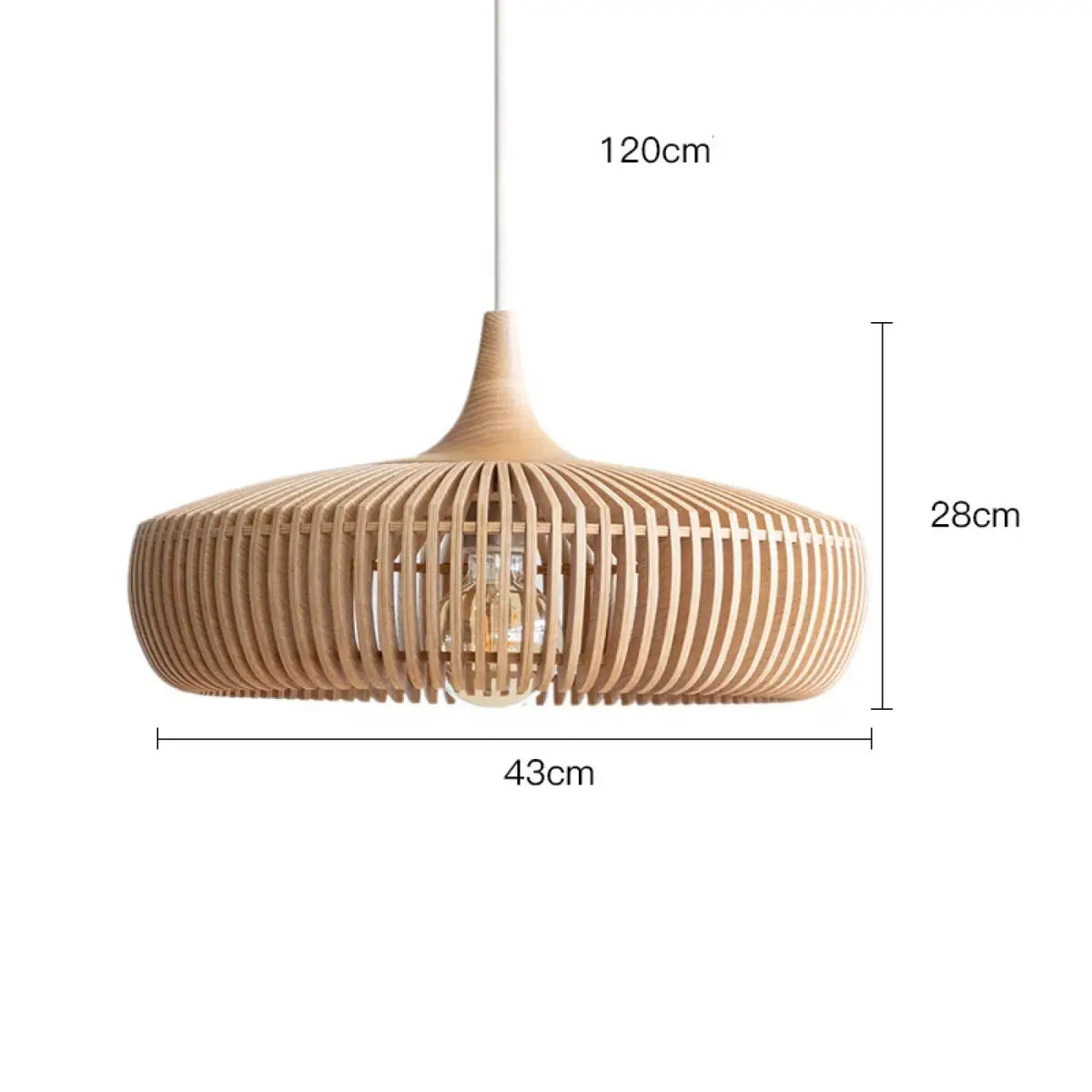 Suspension en bois tissé, marron ou beige, tailles S et M, beige