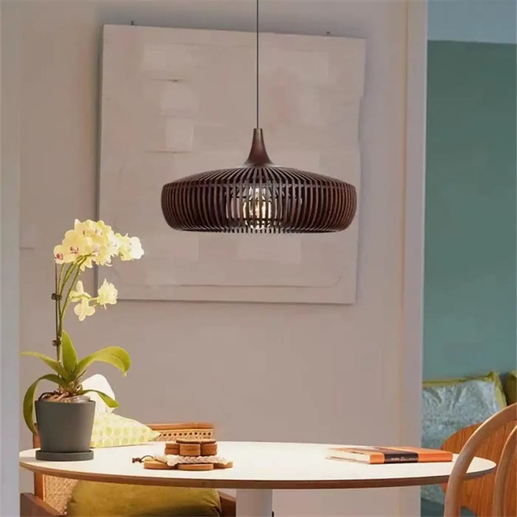 Suspension en bois tissé, marron ou beige, tailles S et M
