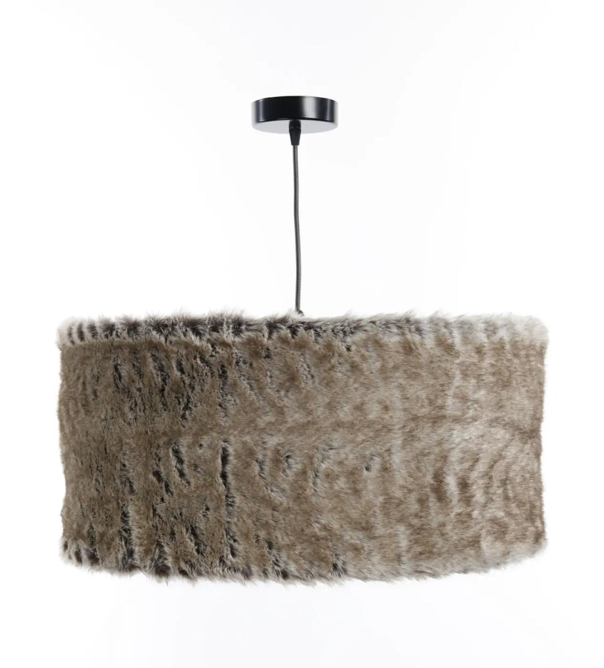 Suspension en fausse fourrure beige, intérieur graphite, S, M, L