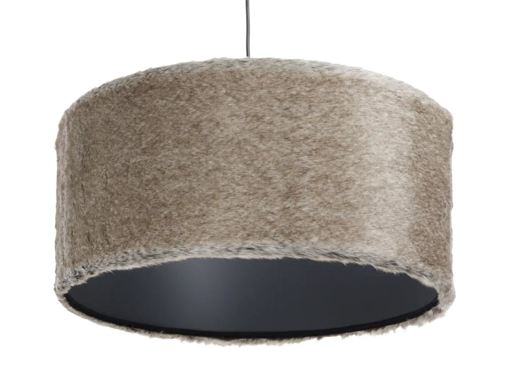 Suspension en fausse fourrure beige, intérieur graphite, S, M, L
