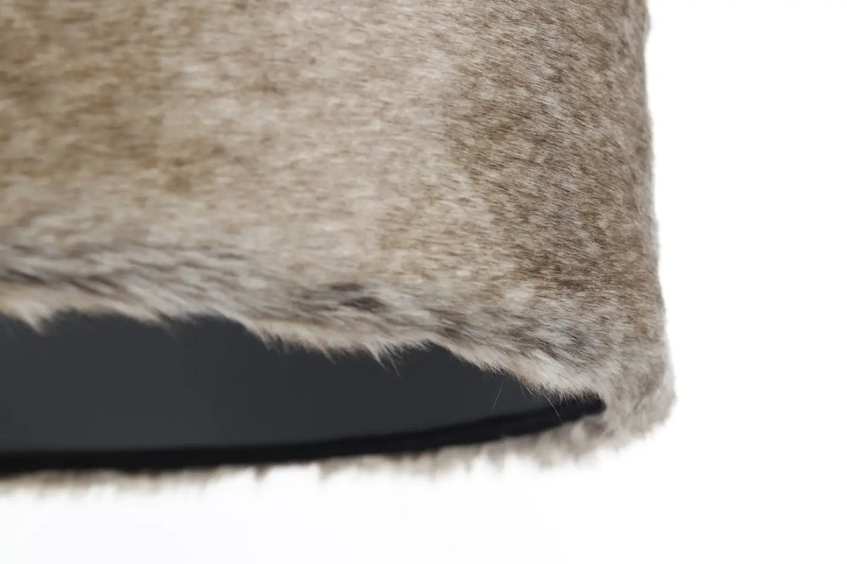 Suspension en fausse fourrure beige, intérieur graphite, S, M, L