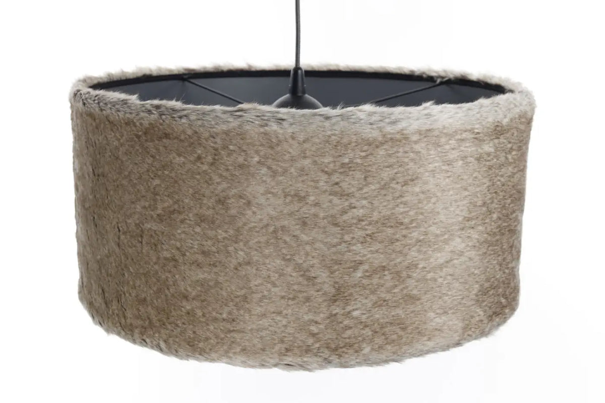 Suspension en fausse fourrure beige, intérieur graphite, S, M, L