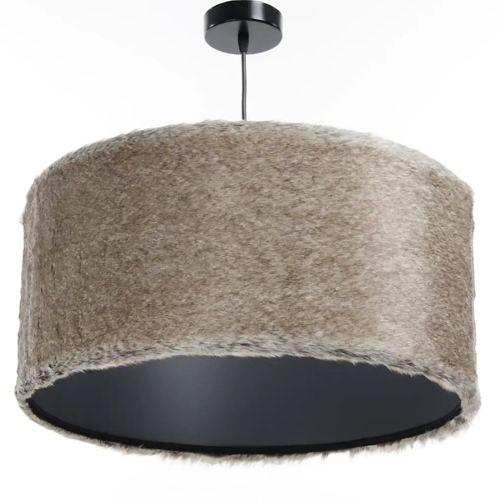 Suspension en fausse fourrure beige, intérieur graphite, S, M, L