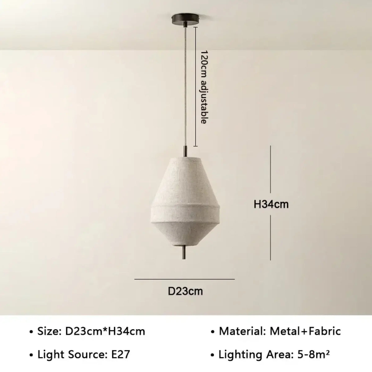 Suspension en tissu, esprit japonais, tailles S, M et L