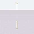 Suspension tube en acier lisse, une ampoule GU10, neuf coloris, beige