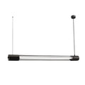 Suspension industrielle tube T8 dans une cage d'acier noir