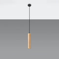Suspension tube en bois naturel, de 1 à 3 sources GU10