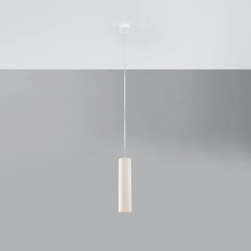 Suspension tube en céramique blanche, 7,5 cm, ampoule GU10