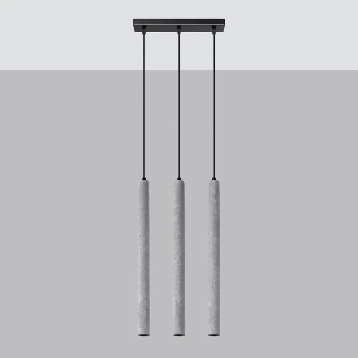 Suspension à tubes fins colorés, de 1 à 5 lumières, 18 teintes, gris