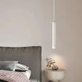 Suspension tube LED aspect pierre claire, pour tête de lit, blanc