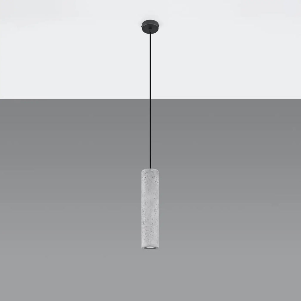 Suspension tube en béton gris clair, 1 à 3 sources GU10