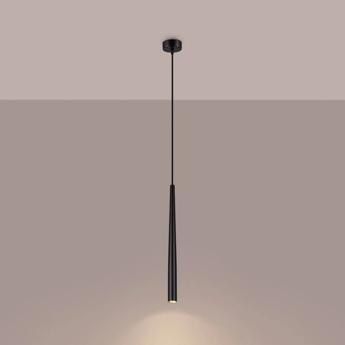 Suspension tube en acier noir mat, 1 ou 3 lumières G9