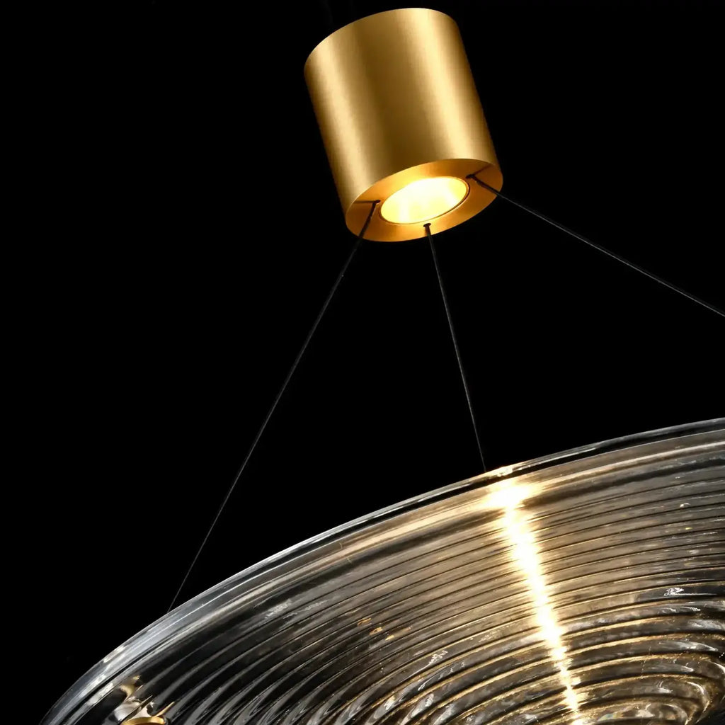 Suspension LED goutte d'eau en verre soufflé, 38 cm, 930 lumens