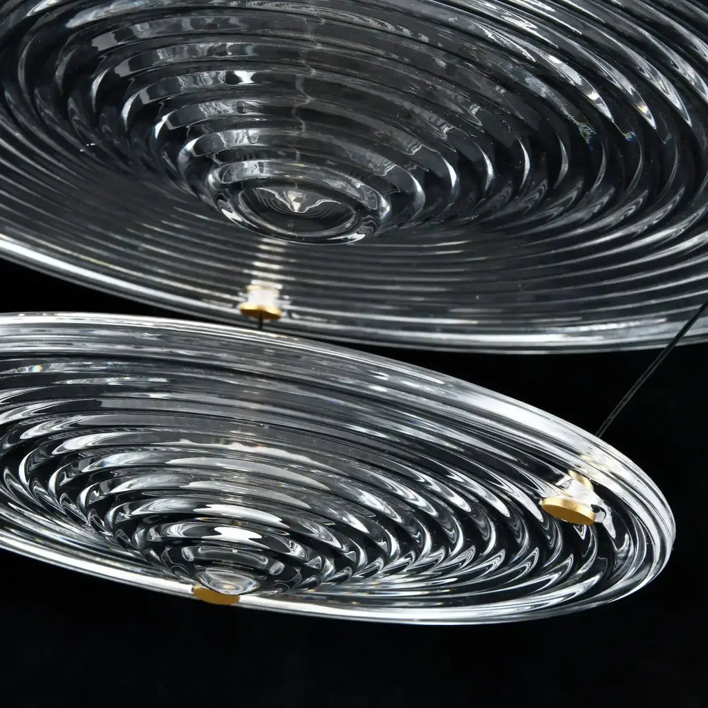 Suspension LED goutte d'eau en verre soufflé, 38 cm, 930 lumens