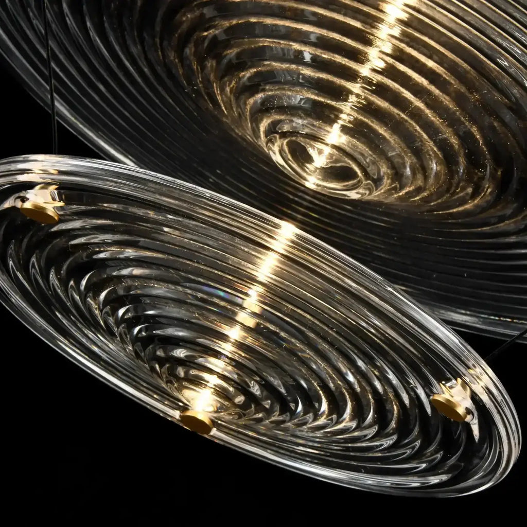 Suspension LED goutte d'eau en verre soufflé, 38 cm, 930 lumens